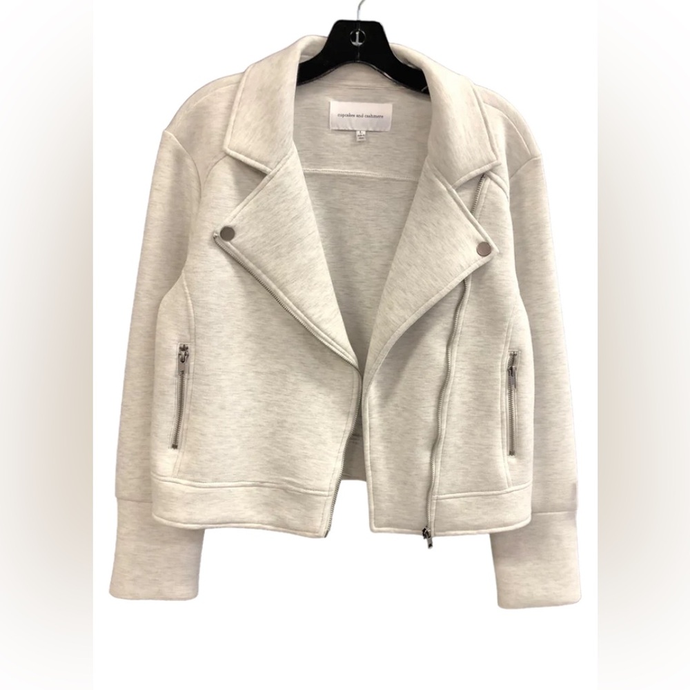 Cupcakes and Cashmere Moto Jacket in Grey